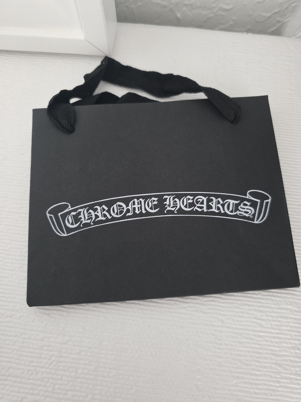 Chrome Hearts Black Logo Guft Bag